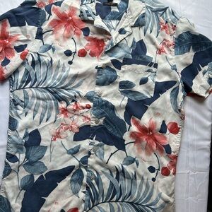 Marc Anthony Floral Print Shirt Medium